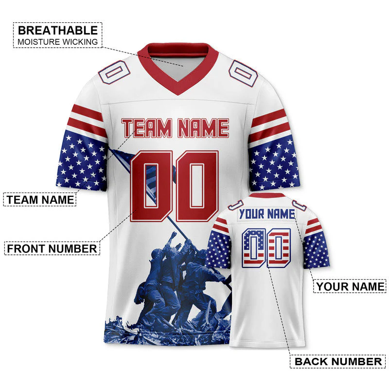 Custom Team USA Football Jersey2