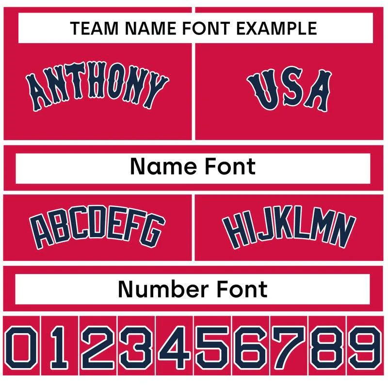 Custom Red Black-White Authentic Baseball Jersey-2