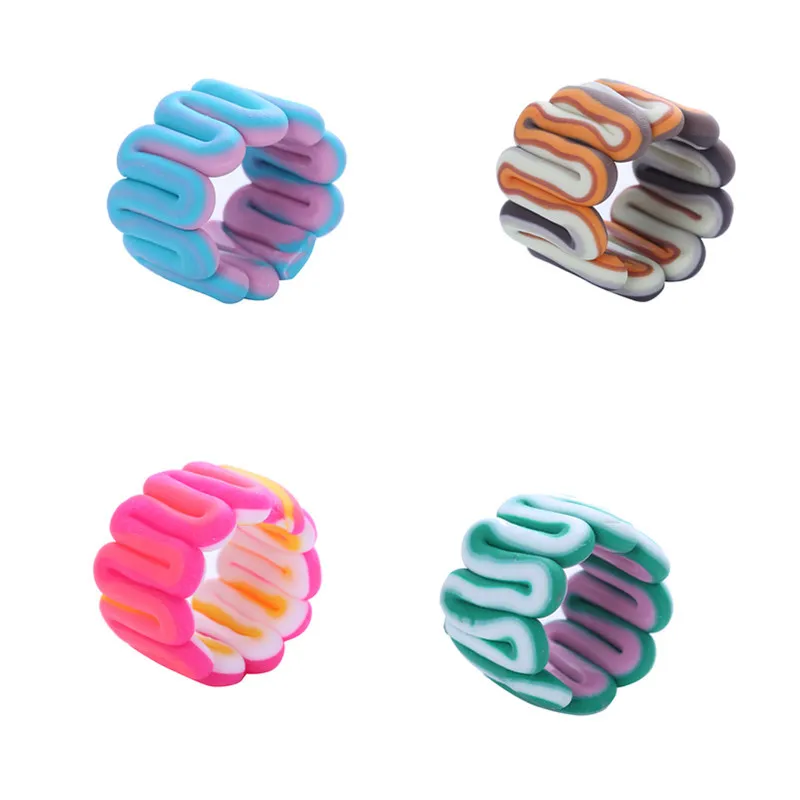 Creative Candy Color M-shaped Ring