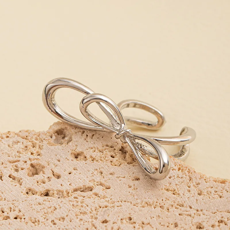 Flower Bow Knot Open Rings