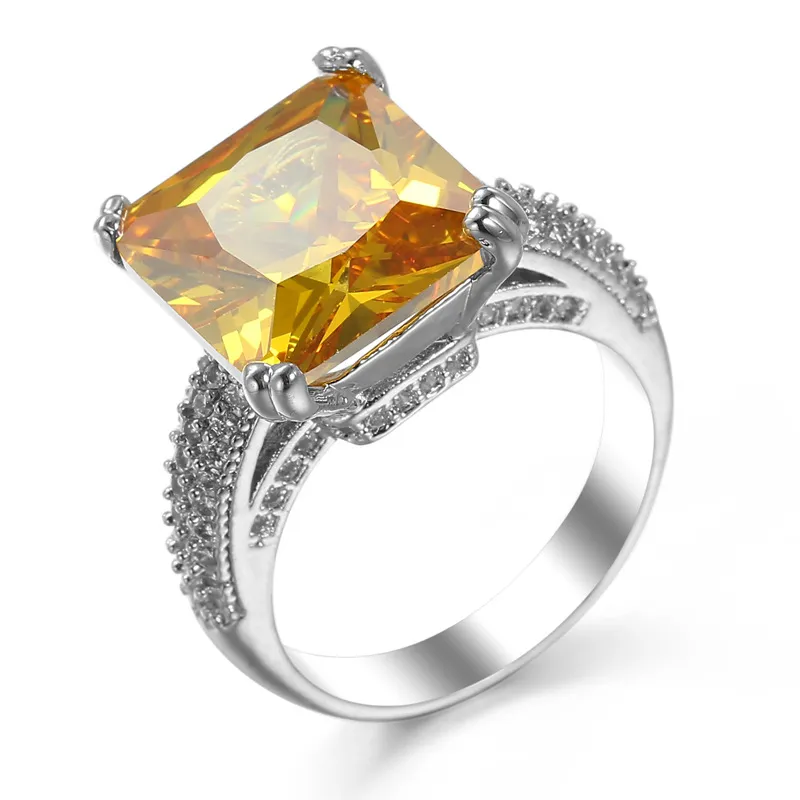 Citrine Square Ring with Bracelet