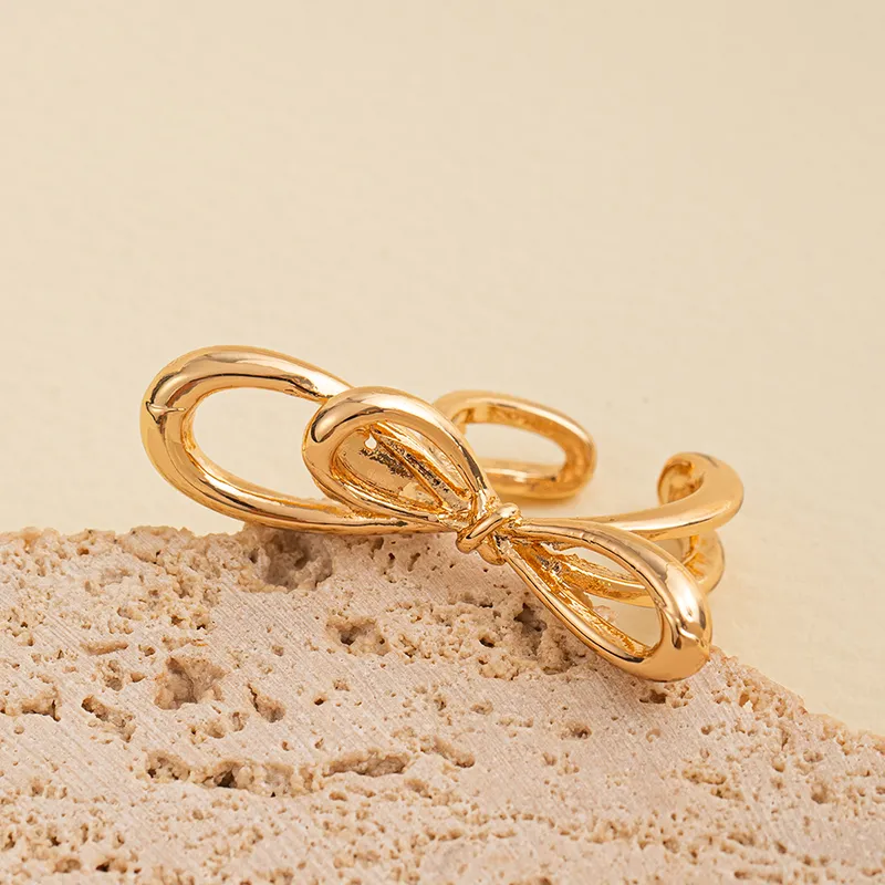 Flower Bow Knot Open Rings