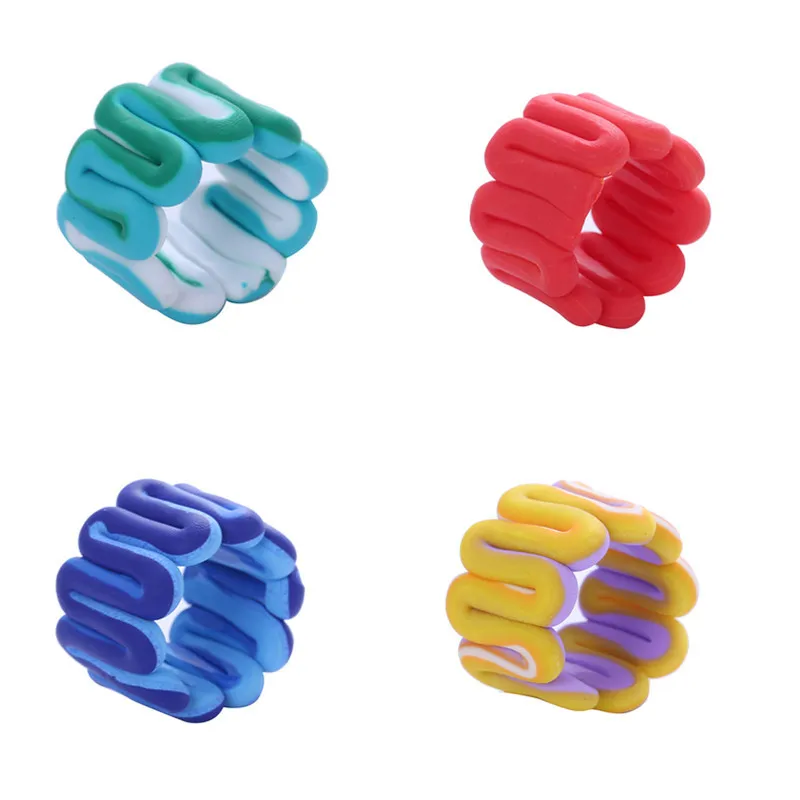 Creative Candy Color M-shaped Ring