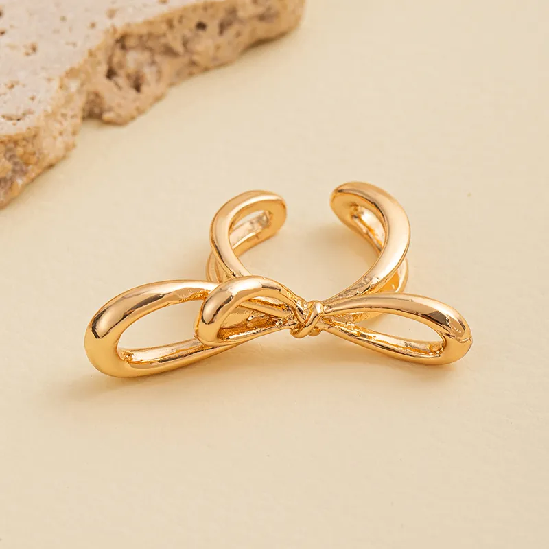 Flower Bow Knot Open Rings