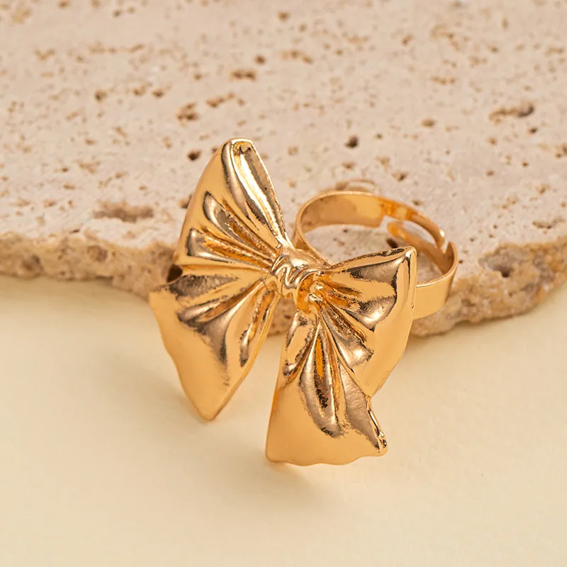 Flower Bow Knot Open Rings