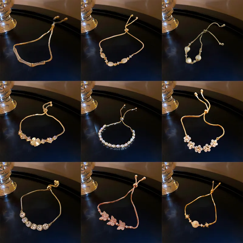 Box Rhinestone Opal Bracelets