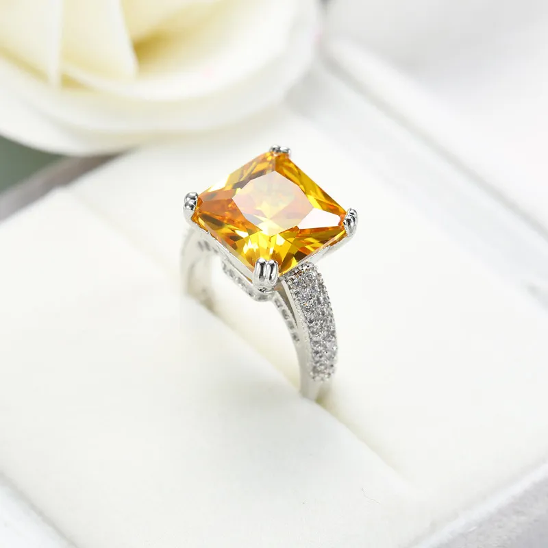 Citrine Square Ring with Bracelet