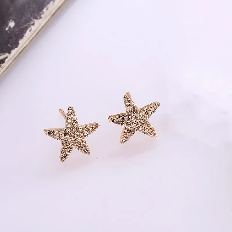 Star Zircon Ear Studs